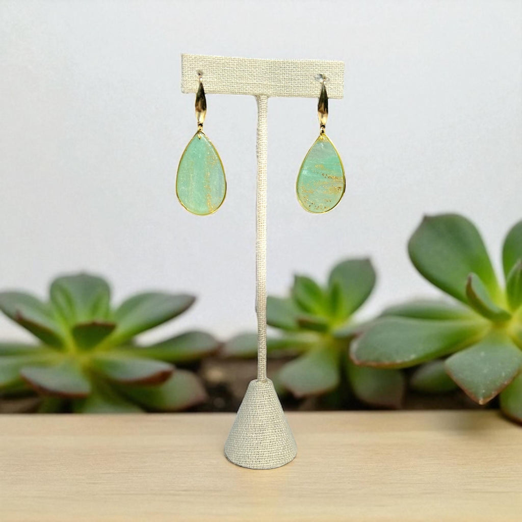 Green Goddess Teardrop Earrings