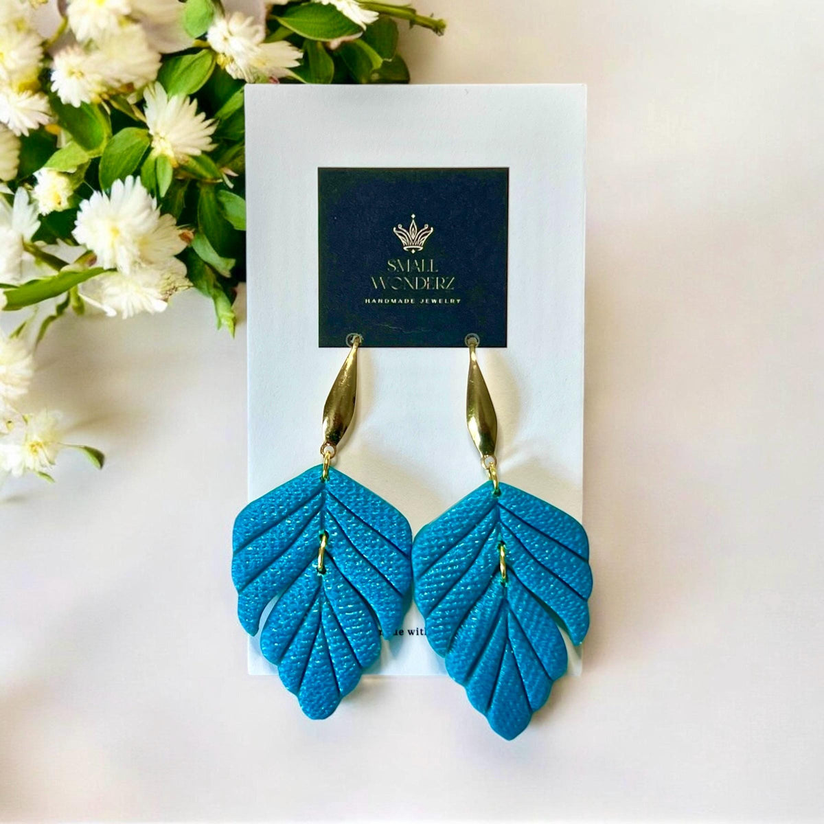 Textured Leaf Earrings