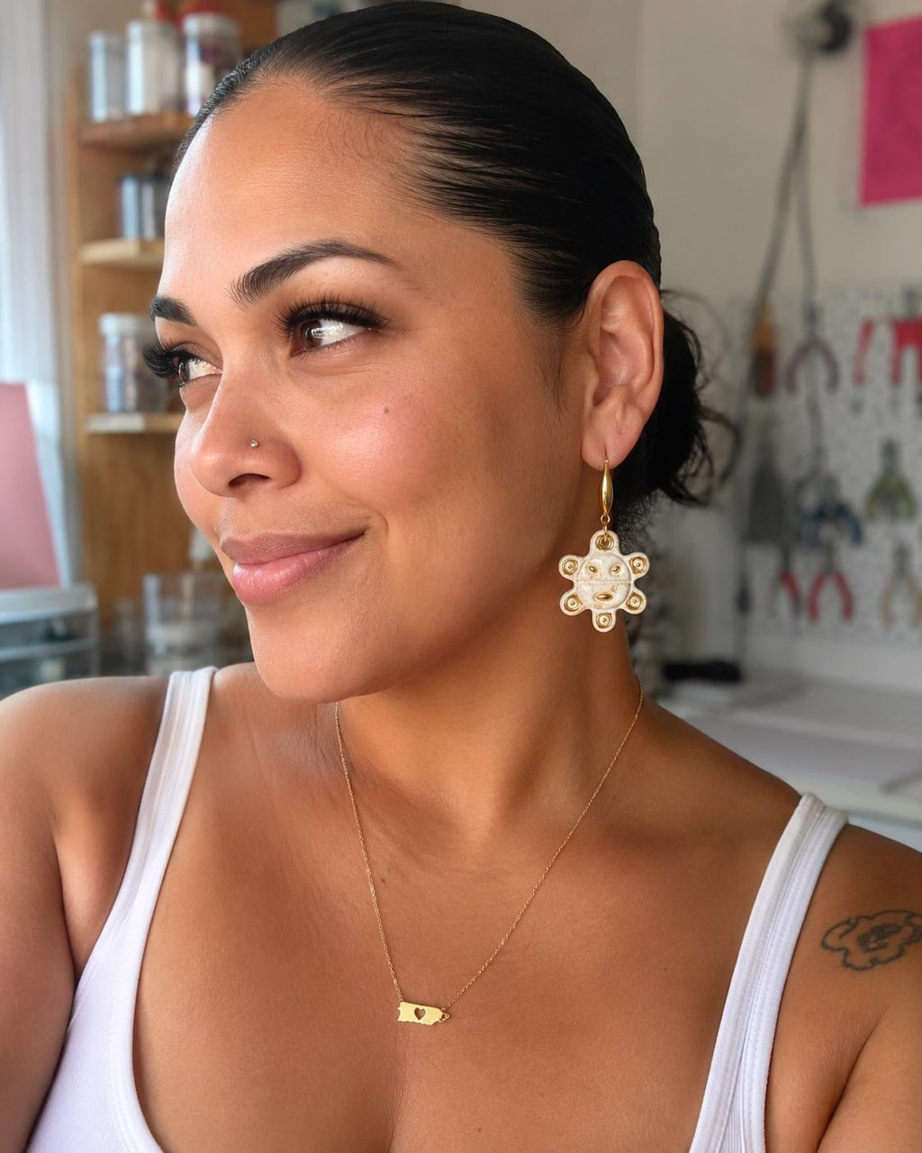 Mini Taíno Sun Earrings