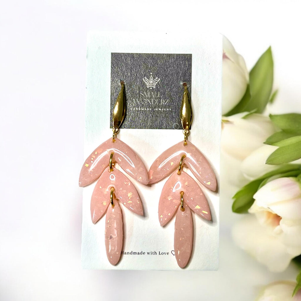 Pink Opal Dangle Earrings