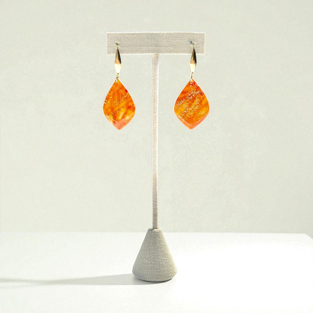Autumn Glow Marbled Earrings