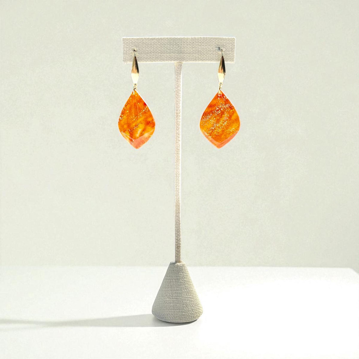 Autumn Glow Marbled Earrings