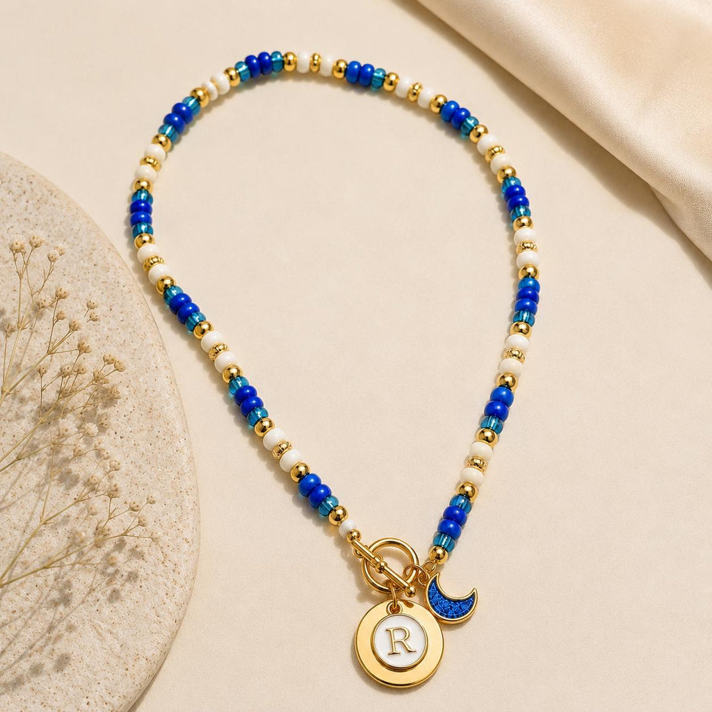 Ocean Glow Beaded Necklace | Personalized