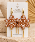 Taíno Sun Chandelier Earrings | Handmade Puerto Rican Statement Jewelry