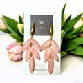 Pink Opal Dangle Earrings