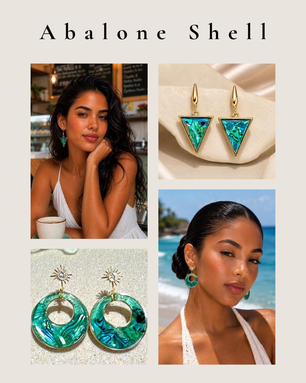 Abalone Shell Statement Earrings