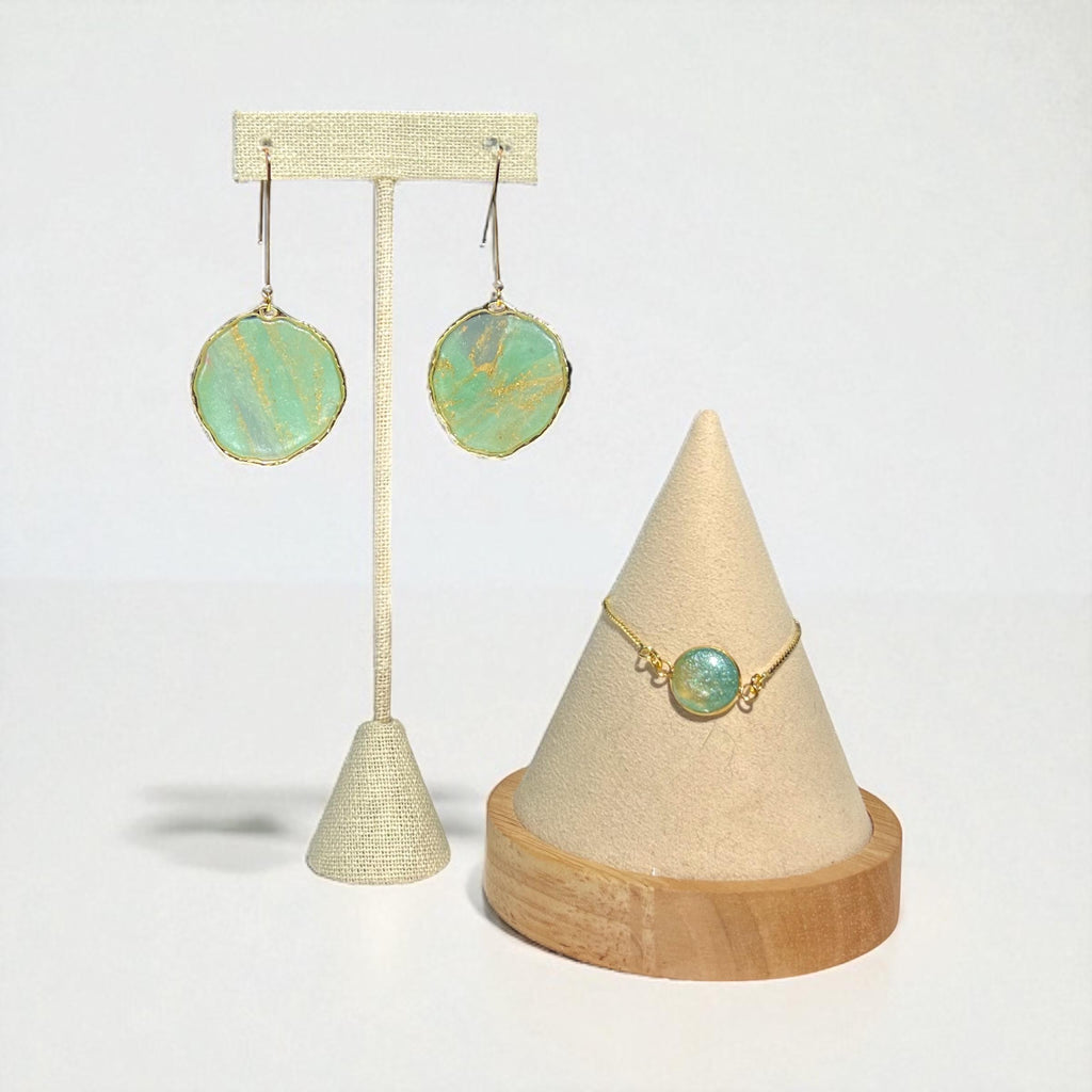 Green Goddess Dangle Earrings