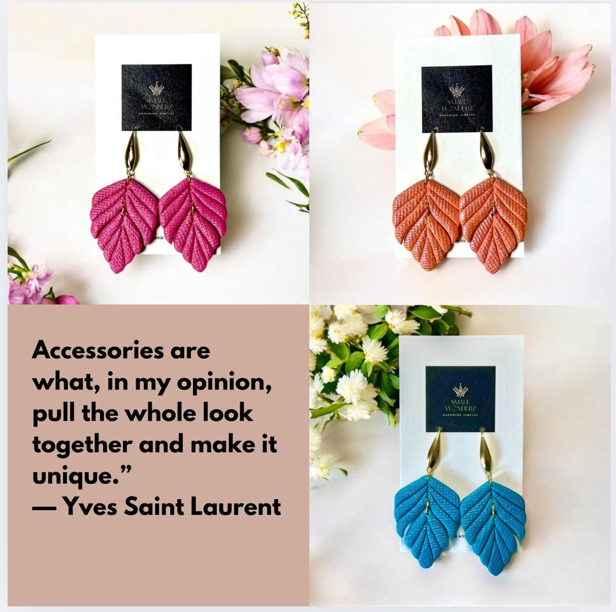 Textured Leaf Earrings