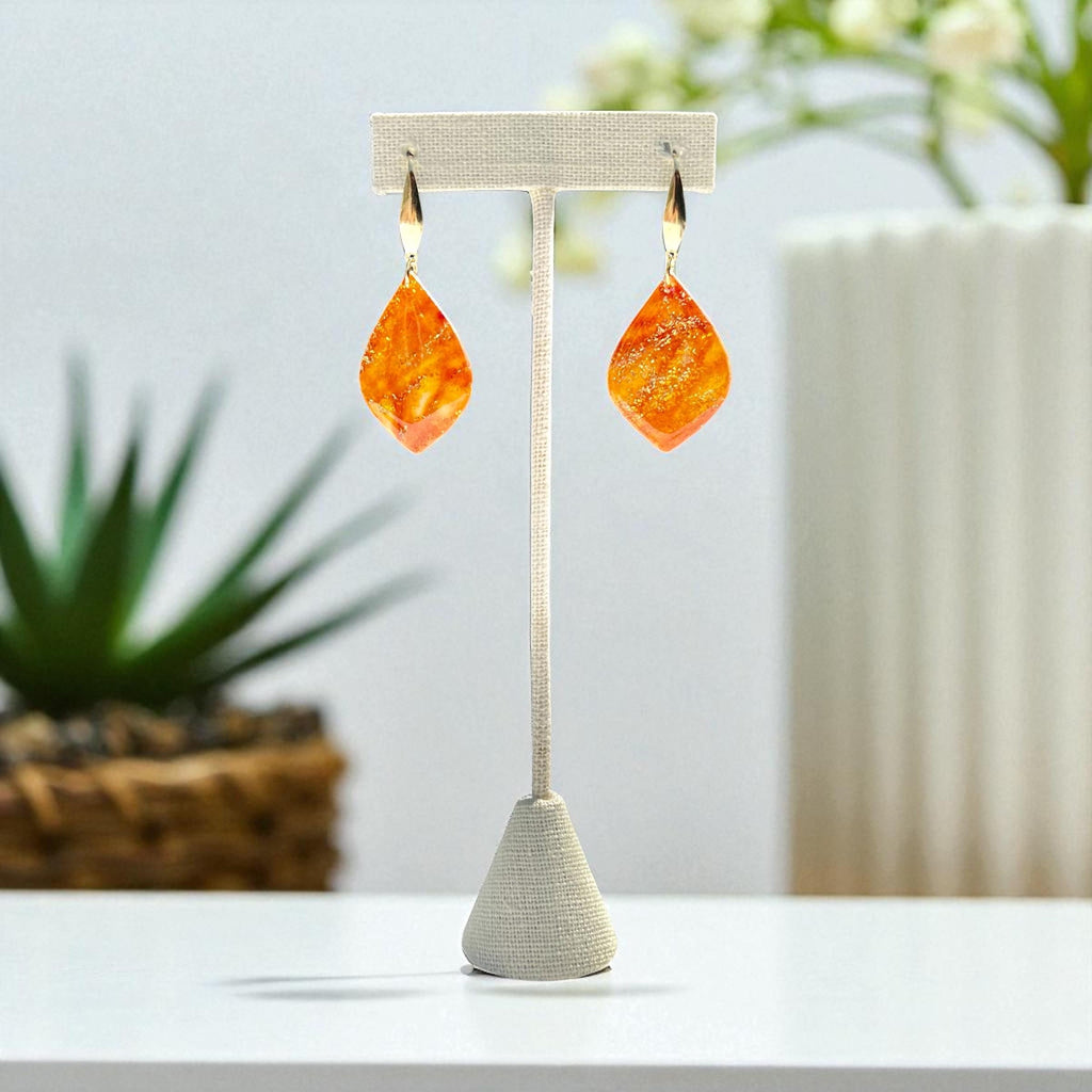 Autumn Glow Marbled Earrings