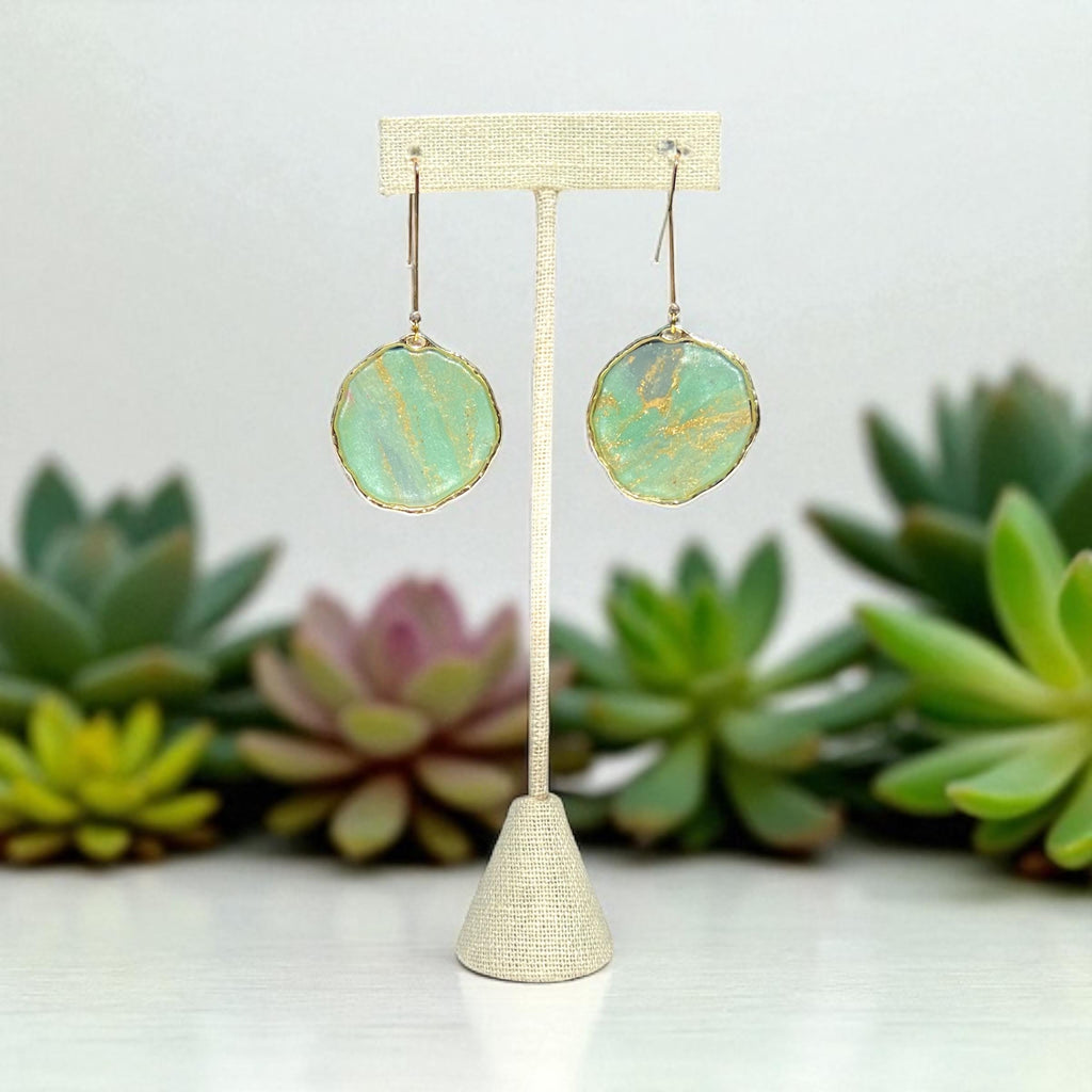 Green Goddess Dangle Earrings