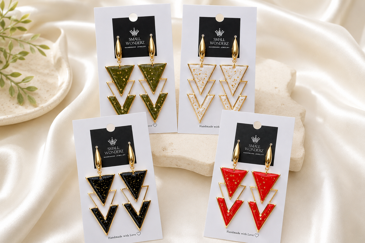 Midnight Deco Statement Earrings