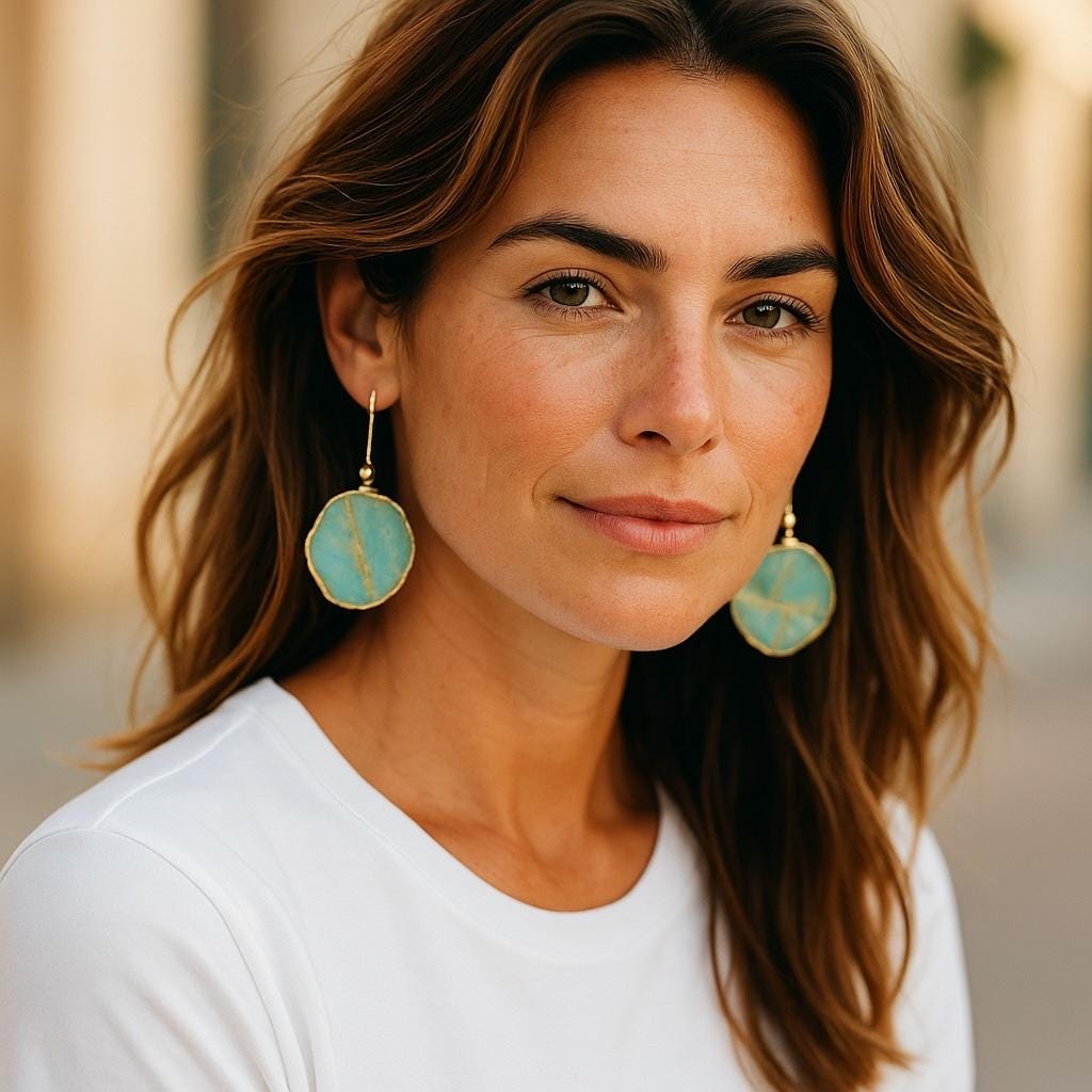 Green Goddess Dangle Earrings