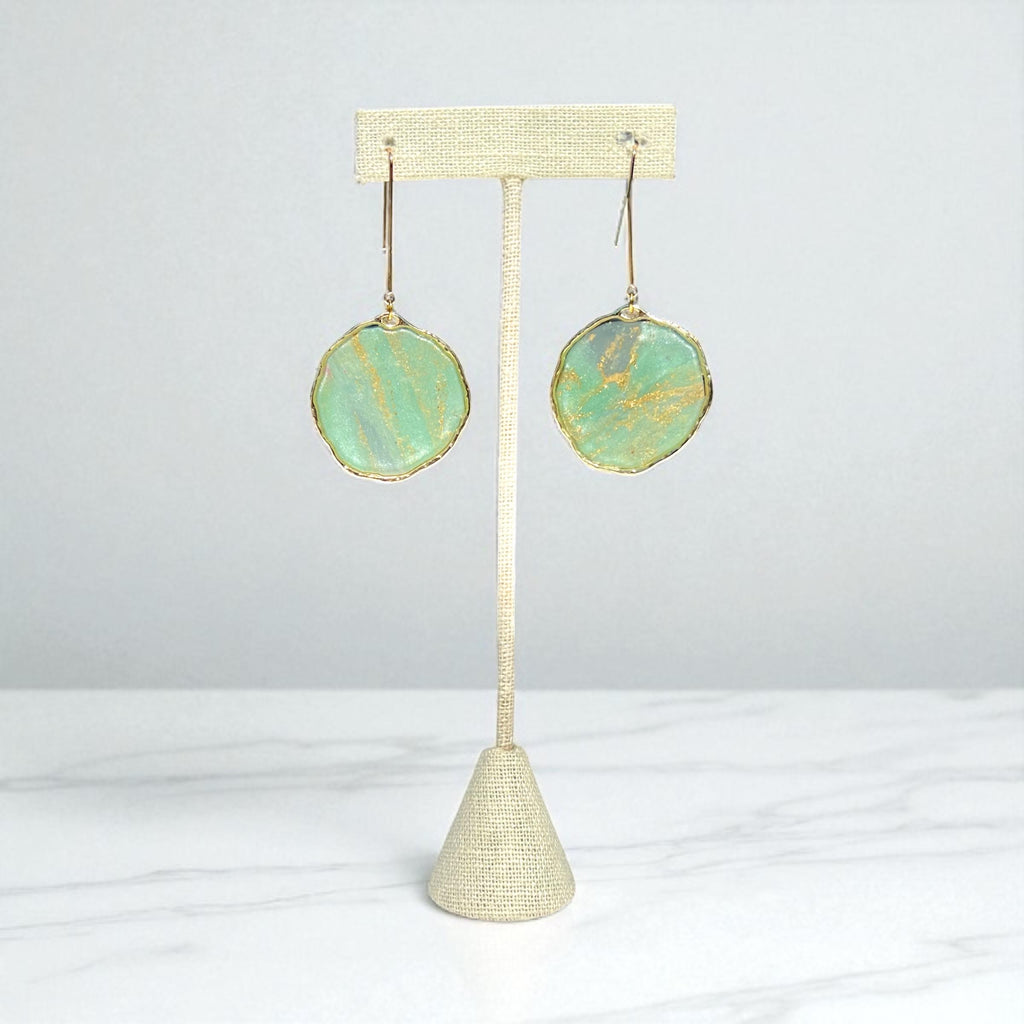 Green Goddess Dangle Earrings
