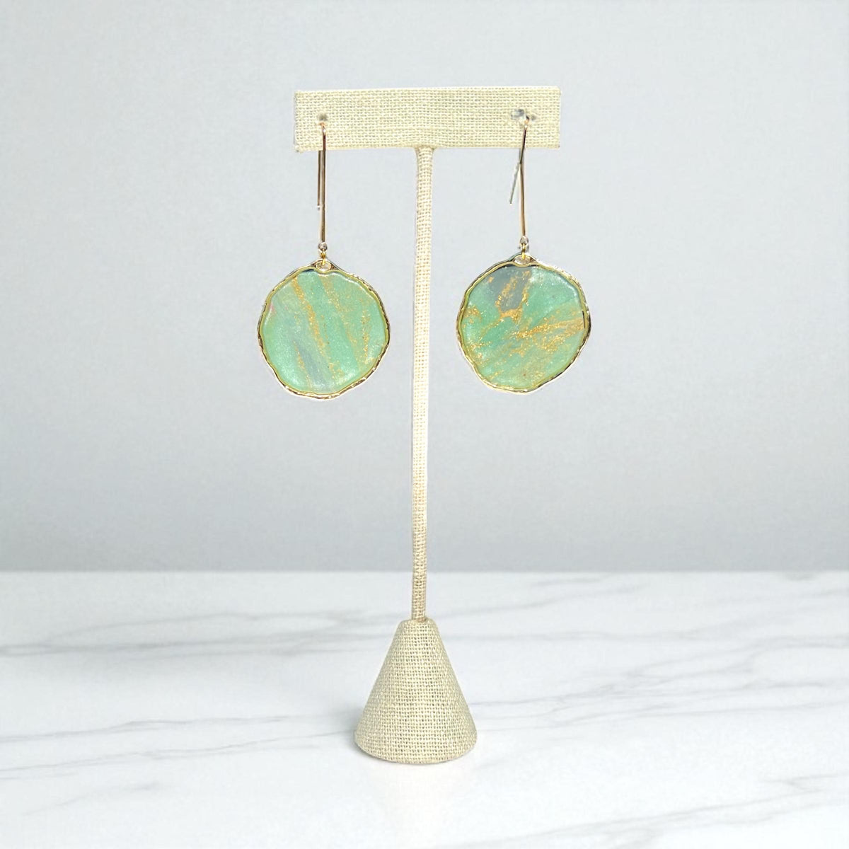 Green Goddess Dangle Earrings