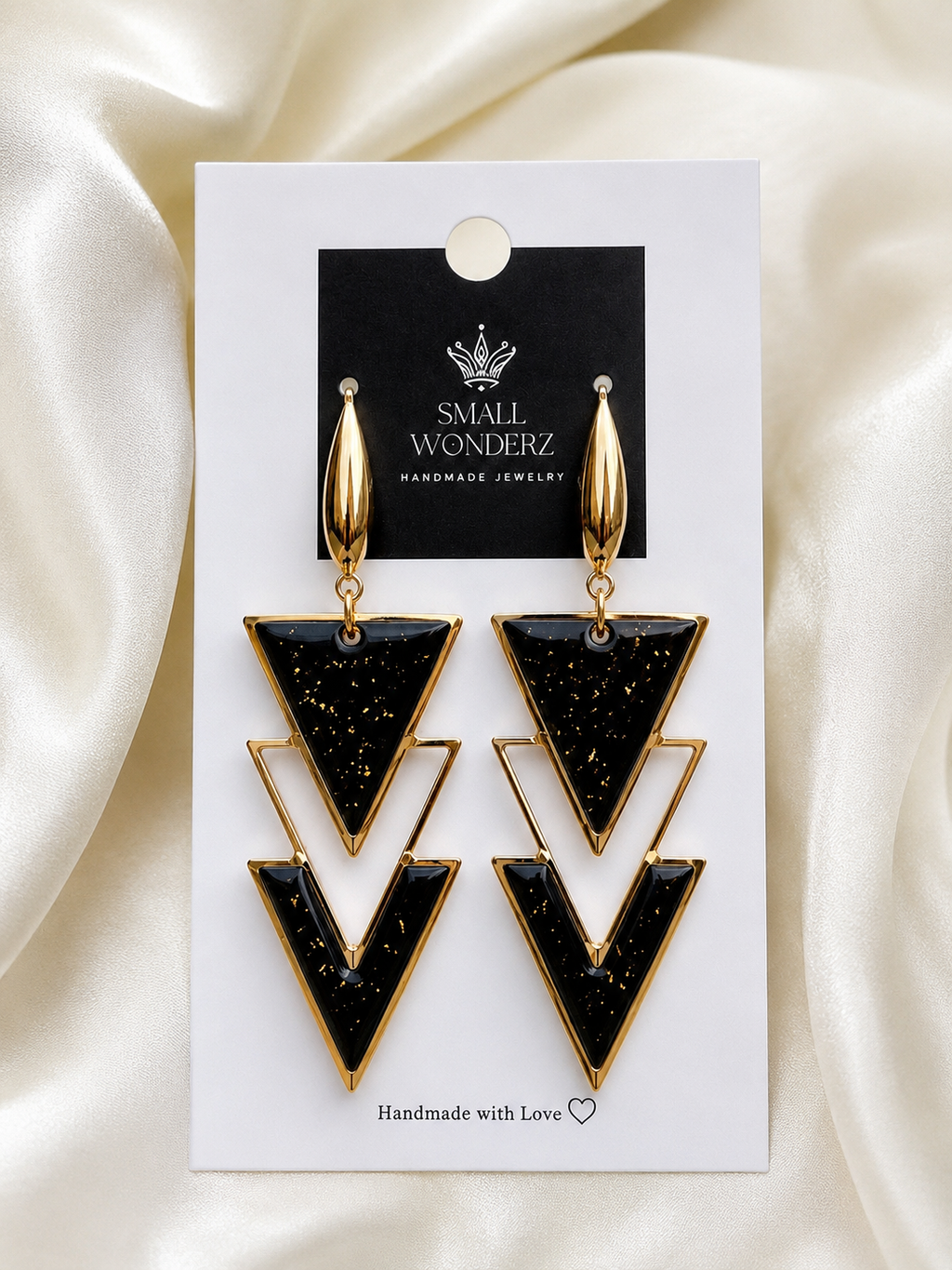 Midnight Deco Statement Earrings