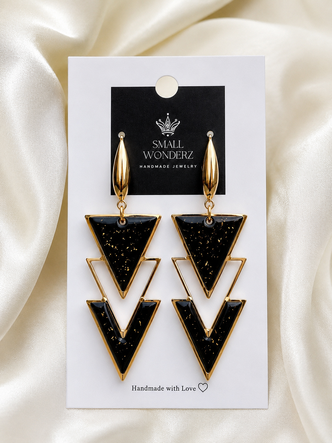 Midnight Deco Statement Earrings
