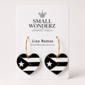 Resistencia Boricua Heart Earrings