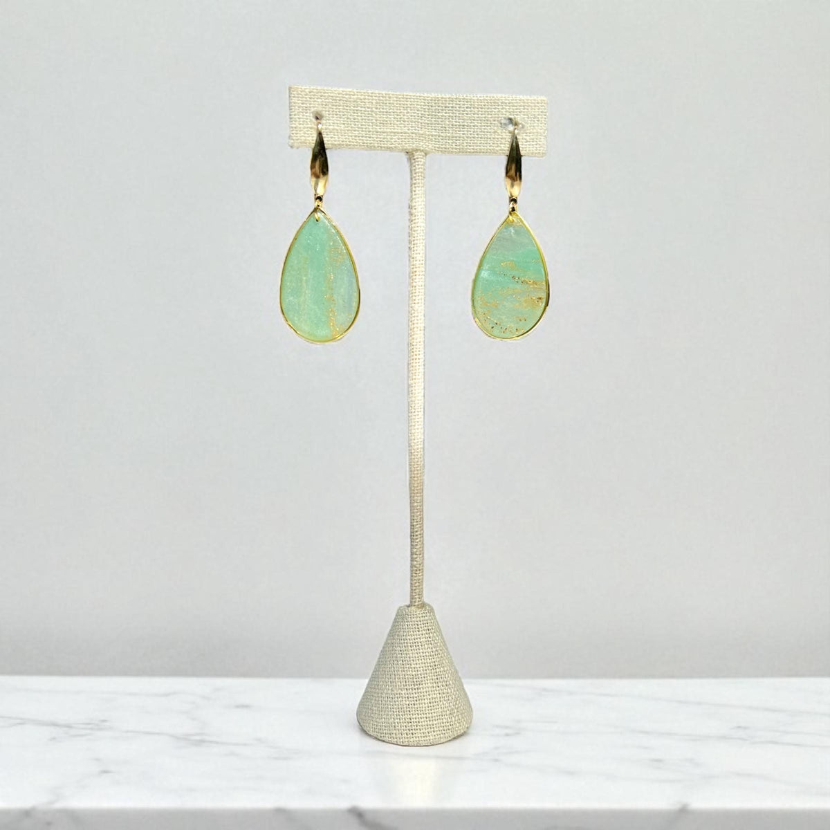 Green Goddess Teardrop Earrings