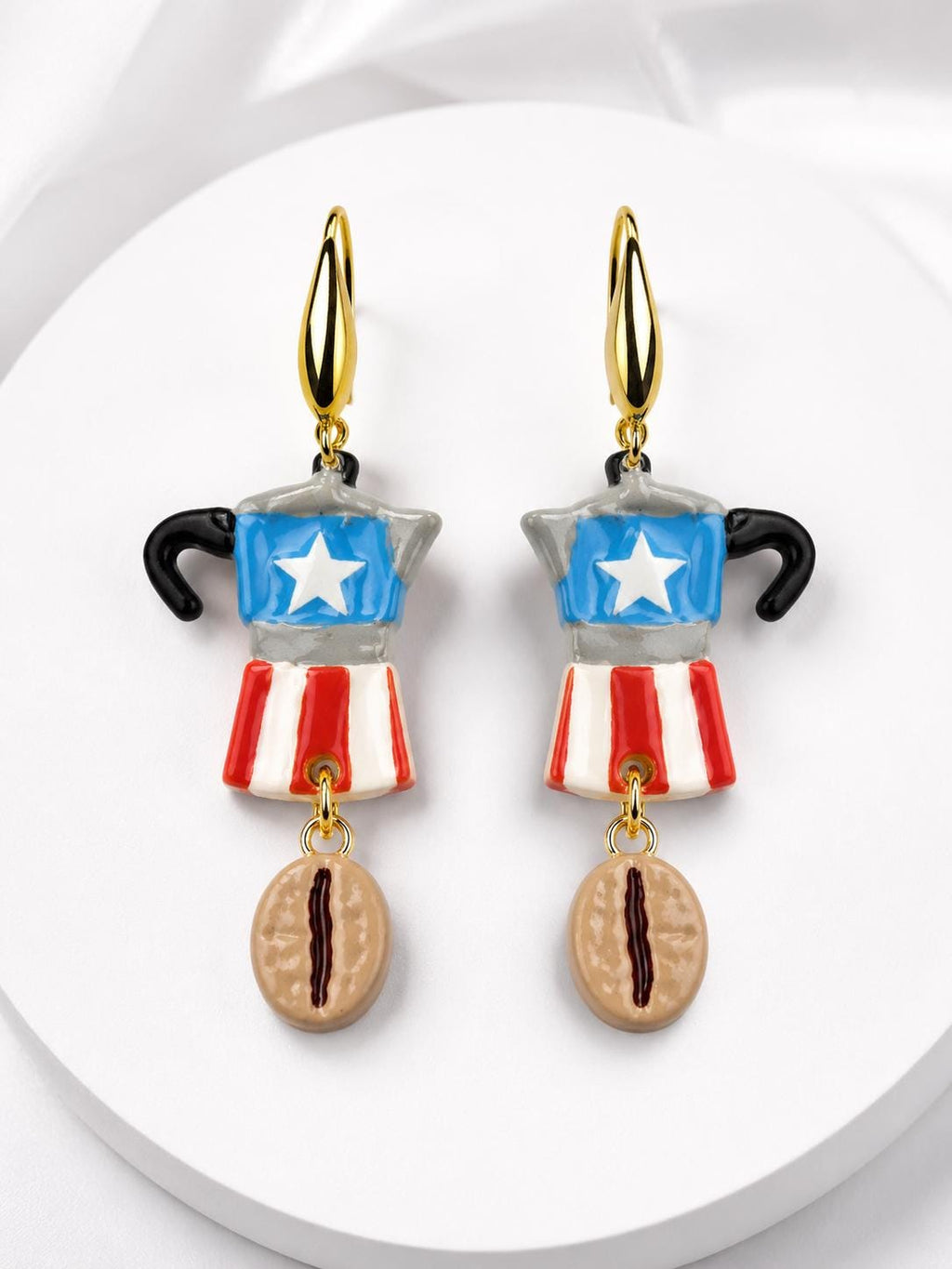 Puerto Rico Greca Cafecito Earrings