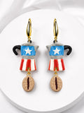Puerto Rico Greca Cafecito Earrings