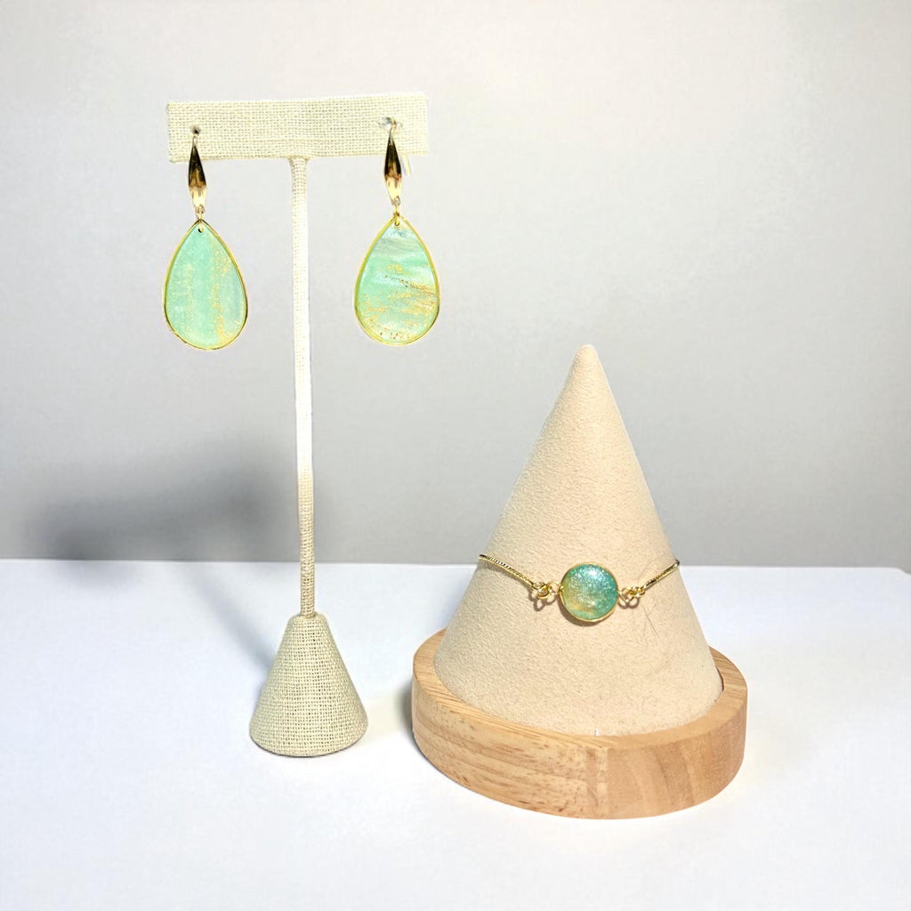 Green Goddess Teardrop Earrings