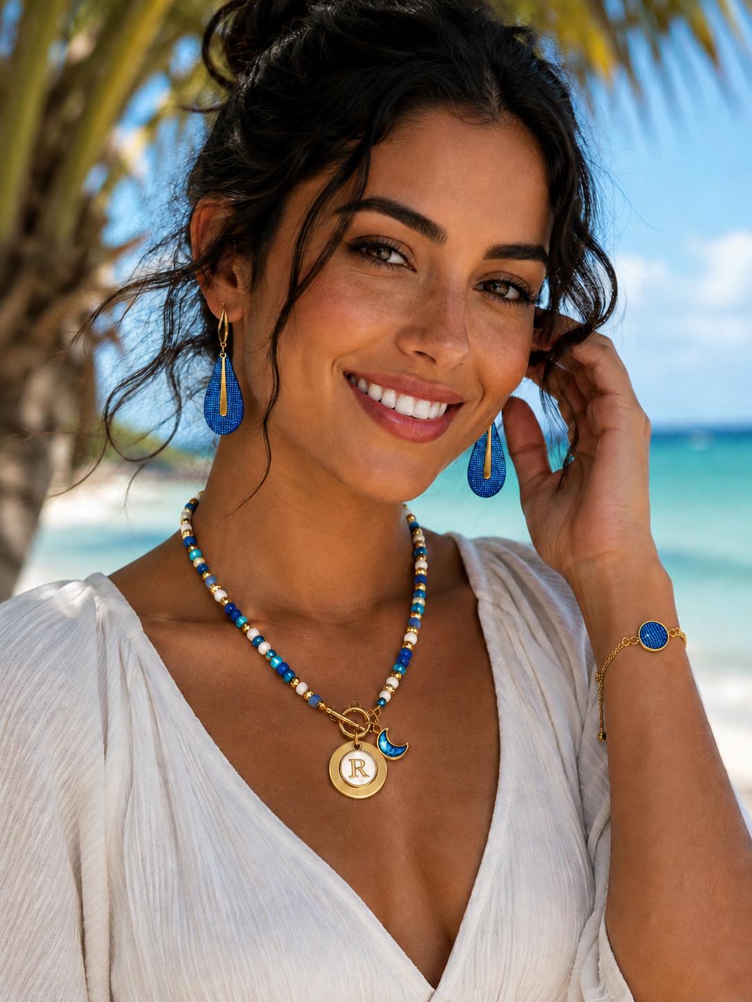 Ocean Glow Teardrop Earrings
